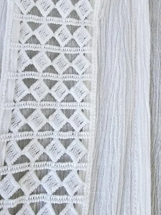 Nordstrom Women's White Kimono One Size Flowy Lace Fairy Bohemian Romantic Y2K - Picture 4 of 13